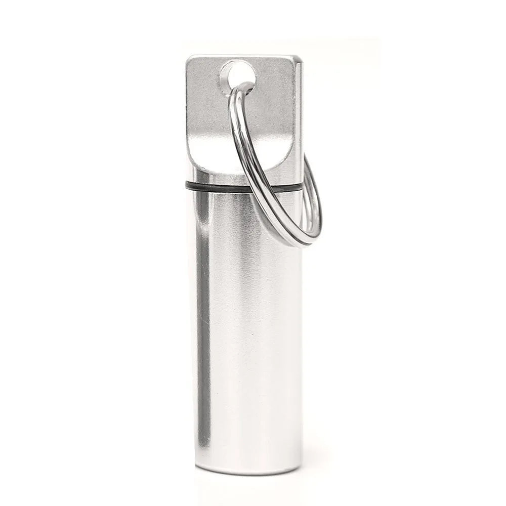Aluminum alloy pill case waterproof keychain pill box