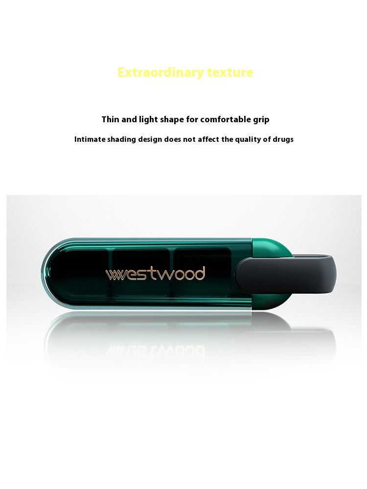 Pill box small mini three times a day portable pill box keychain pill box