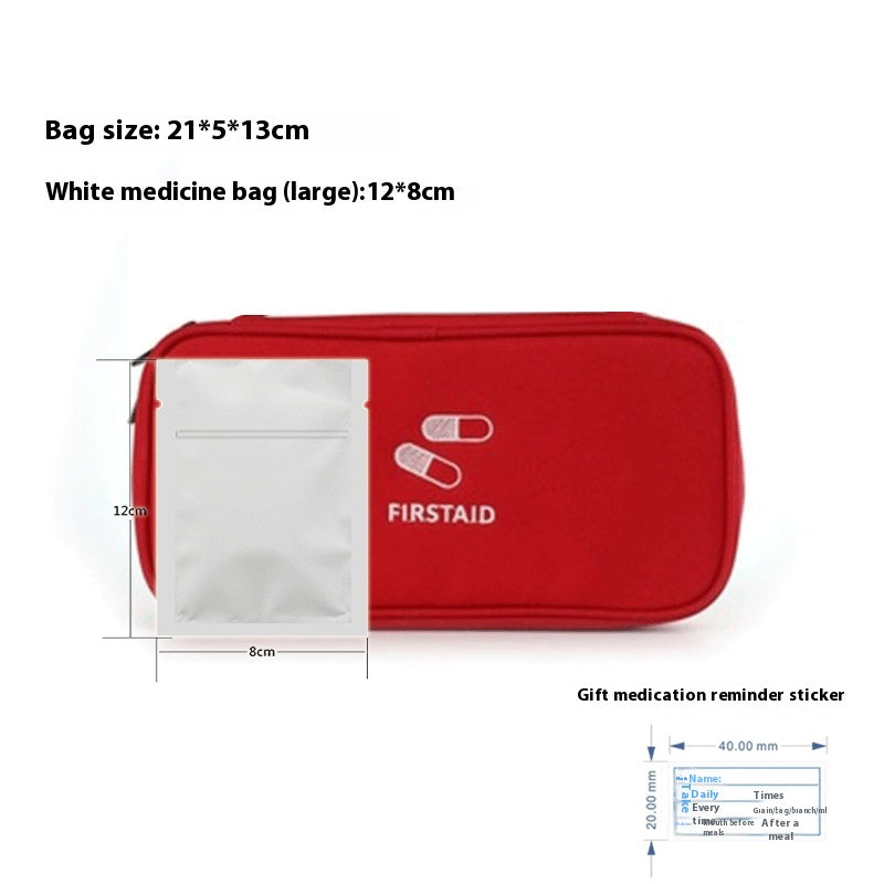 Portable aluminum foil pill bag, self-sealing pill bag