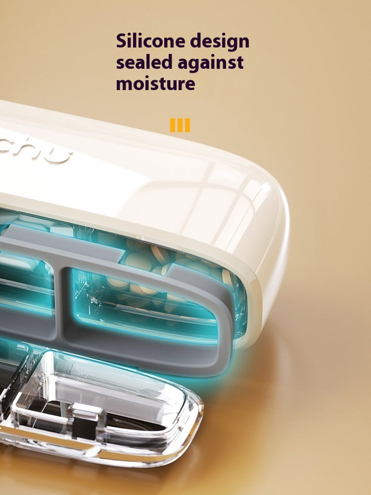 Portable pill box for three meals a day Crescent shape pill case