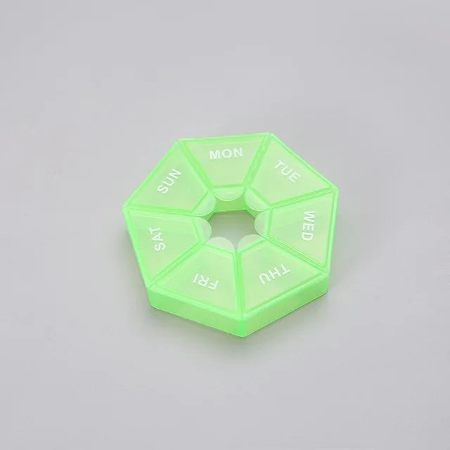 7-partition 7-day pill storage box small size