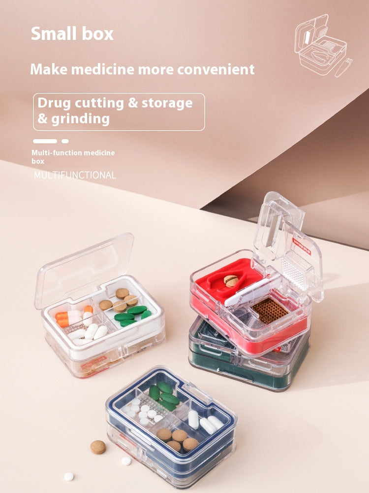 Multifunctional pill box splitter grinder pill box