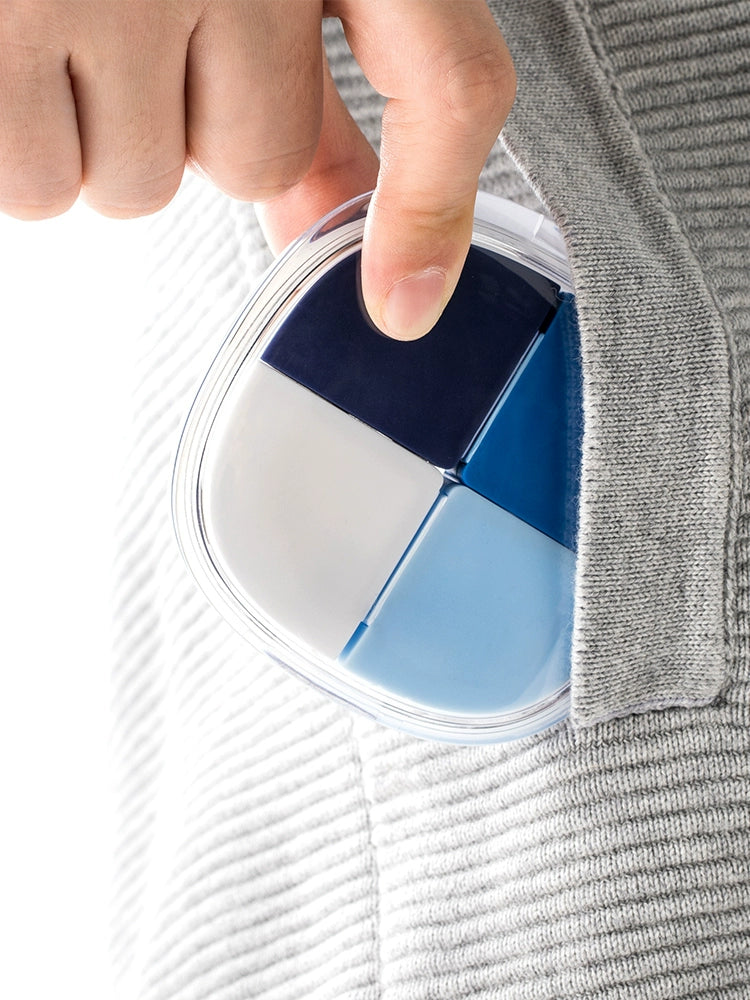 Mini portable 7-day pill box 4 partitions 5 partitions pill box